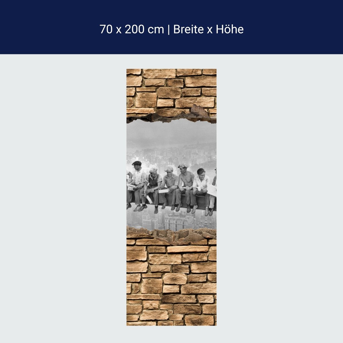 Duschwand 3D NY Lunch at the top of a skyscraper M0656 Duschwand 3D NY Lunch at the top of a skyscraper M0656