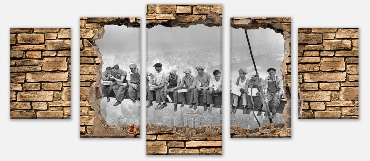 Leinwandbild Mehrteiler 3D NY Lunch at the top of a skyscraper M0656 entdecken - Bild 1 Leinwandbild Mehrteiler 3D NY Lunch at the top of a skyscraper M0656 entdecken - Bild 1