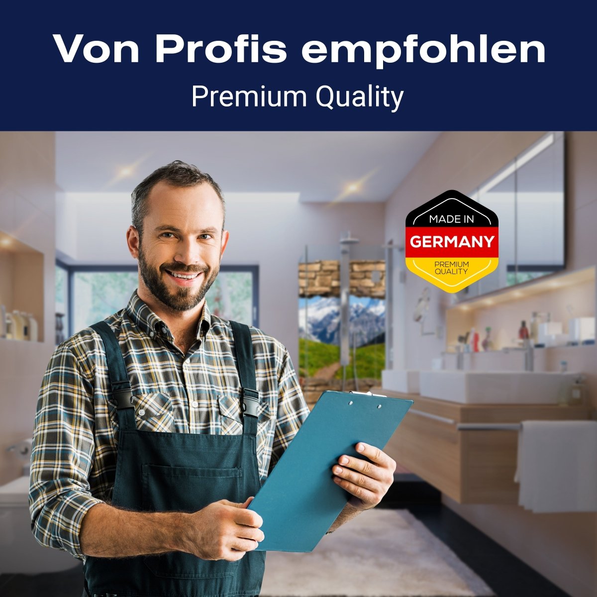 Duschwand 3D Sommerwiese in den Alpen - Steinmauer M0658 entdecken - Bild 5 Duschwand 3D Sommerwiese in den Alpen - Steinmauer M0658 entdecken - Bild 5