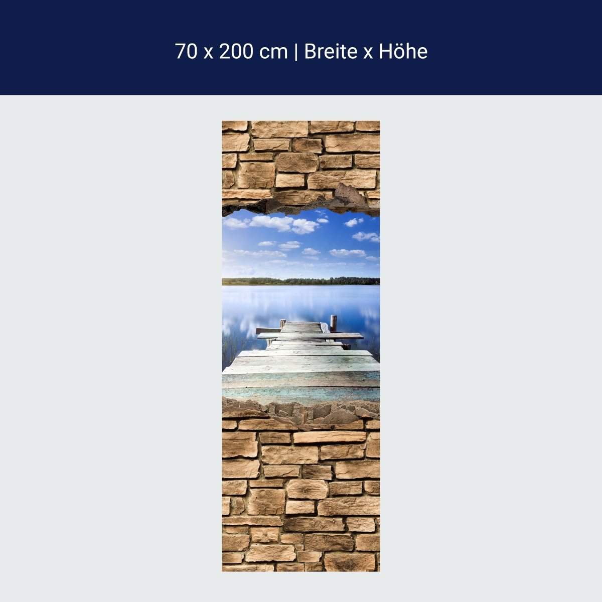 Duschwand 3D Bootssteg - Steinmauer M0659 Duschwand 3D Bootssteg - Steinmauer M0659