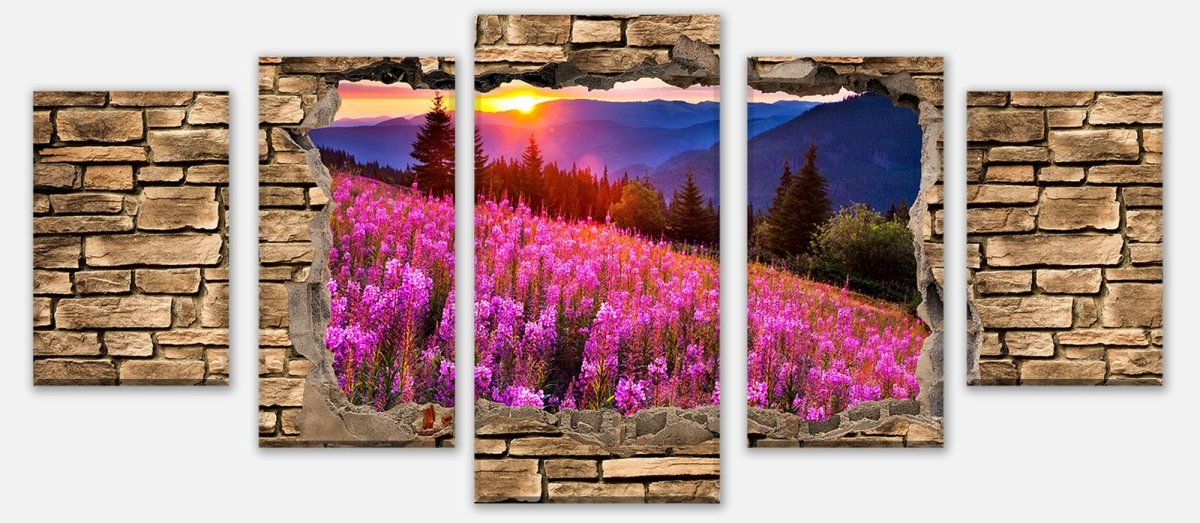 Leinwandbild Mehrteiler 3D Herbst in den Bergen - Steinmauer M0666 entdecken - Bild 1 Leinwandbild Mehrteiler 3D Herbst in den Bergen - Steinmauer M0666 entdecken - Bild 1