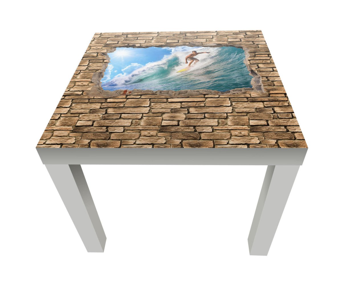 Beistelltisch 3D Surfing - Steinmauer M0672 entdecken - Bild 1 Beistelltisch 3D Surfing - Steinmauer M0672 entdecken - Bild 1
