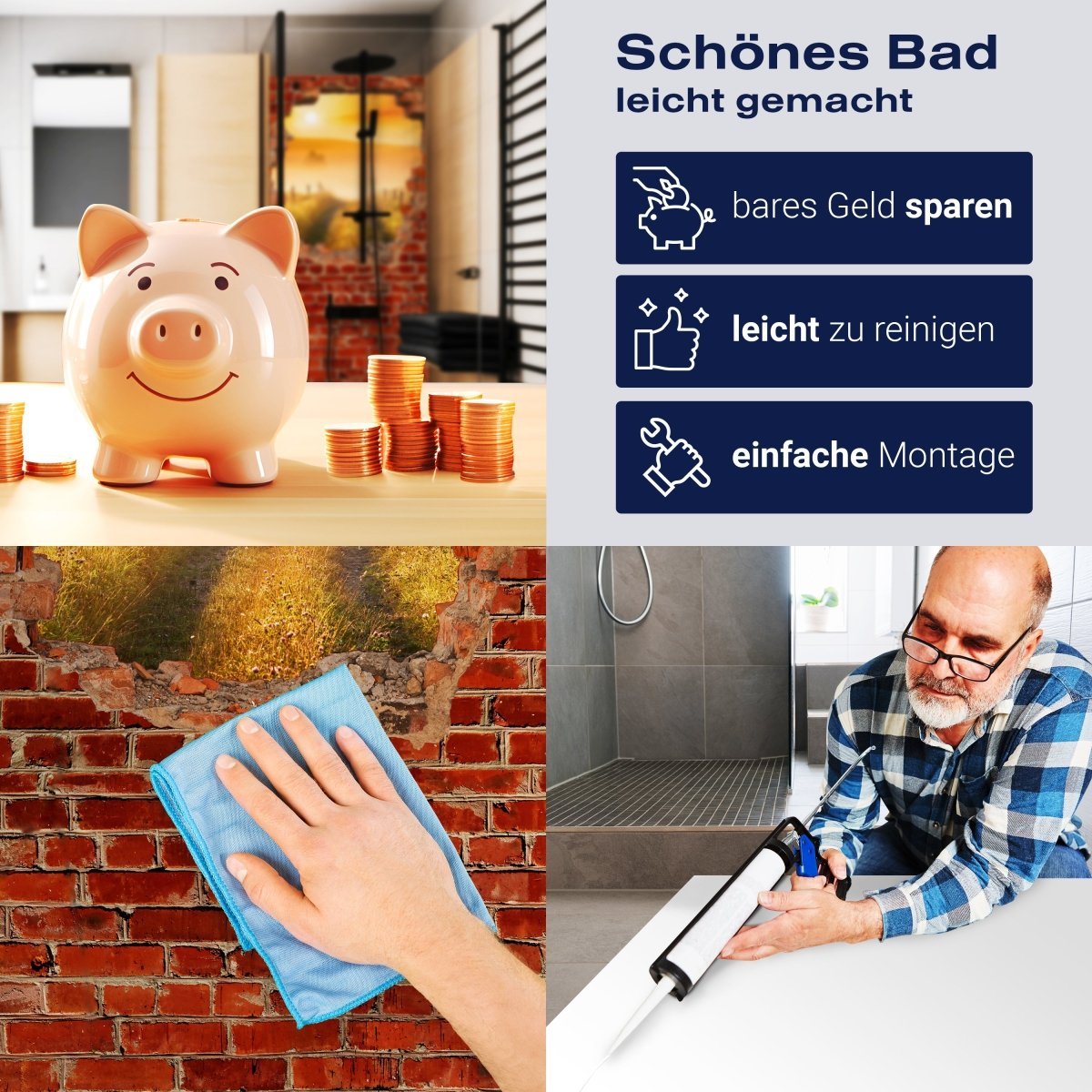 Duschwand Diesige Landschaft - Roter Backstein M0680 entdecken - Bild 7 Duschwand Diesige Landschaft - Roter Backstein M0680 entdecken - Bild 7