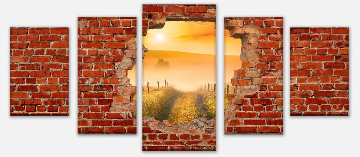 Leinwandbild Mehrteiler Diesige Landschaft - Roter Backstein M0680 entdecken - Bild 1 Leinwandbild Mehrteiler Diesige Landschaft - Roter Backstein M0680 entdecken - Bild 1