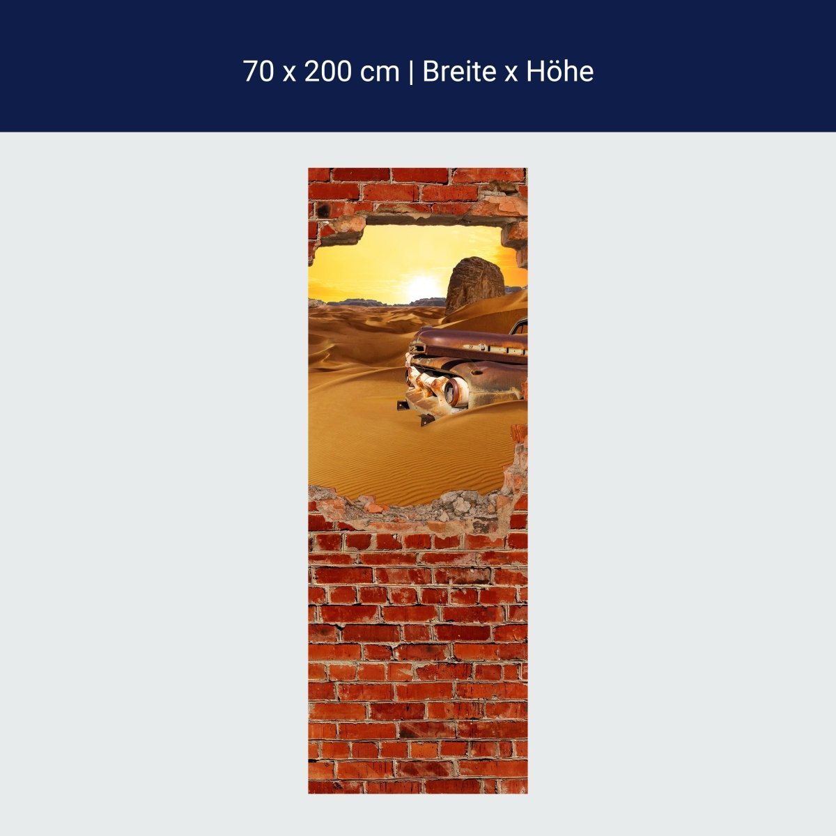 Duschwand Altes Auto - Roter Backstein M0681 Duschwand Altes Auto - Roter Backstein M0681