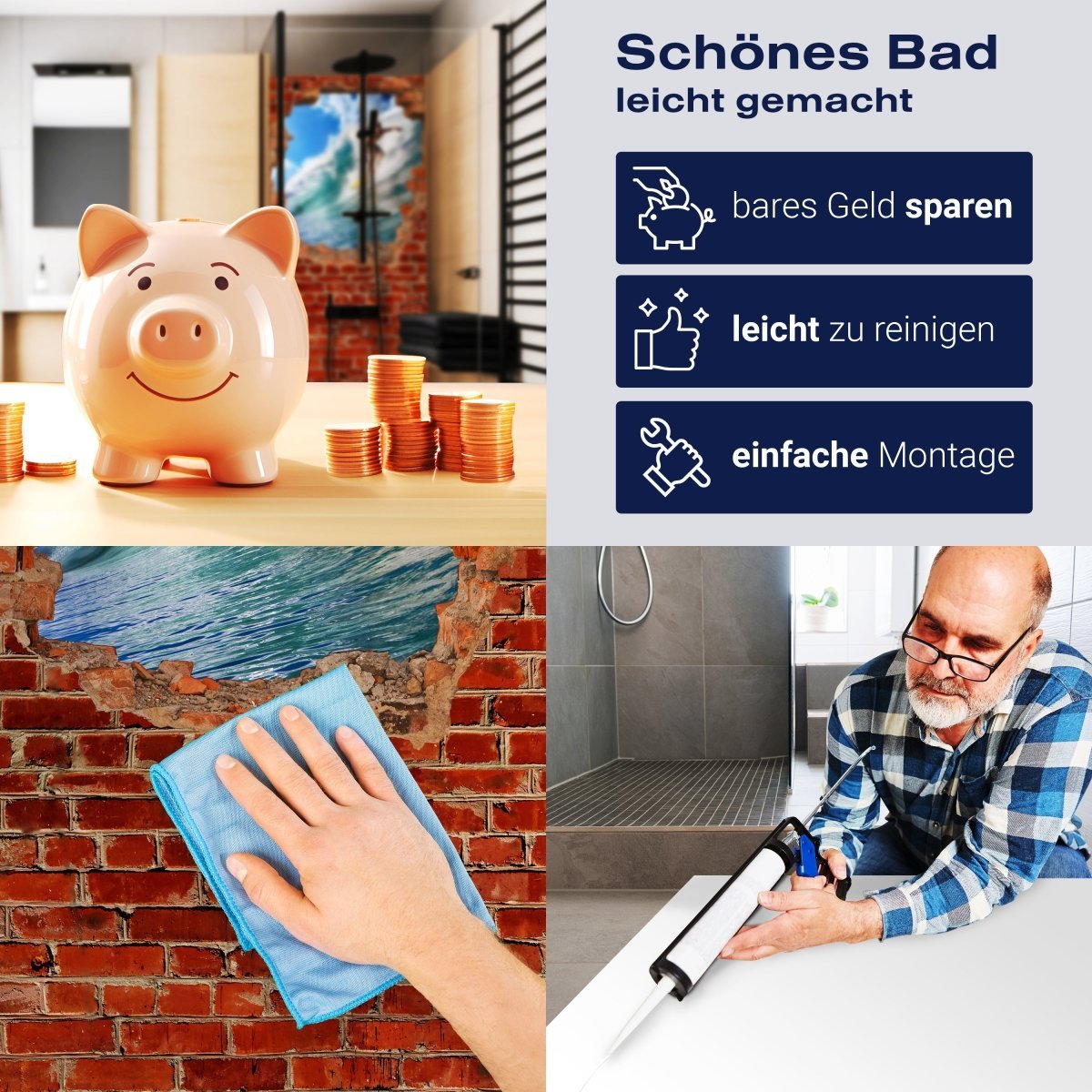 Duschwand Surfing - Roter Backstein M0682 entdecken - Bild 7 Duschwand Surfing - Roter Backstein M0682 entdecken - Bild 7