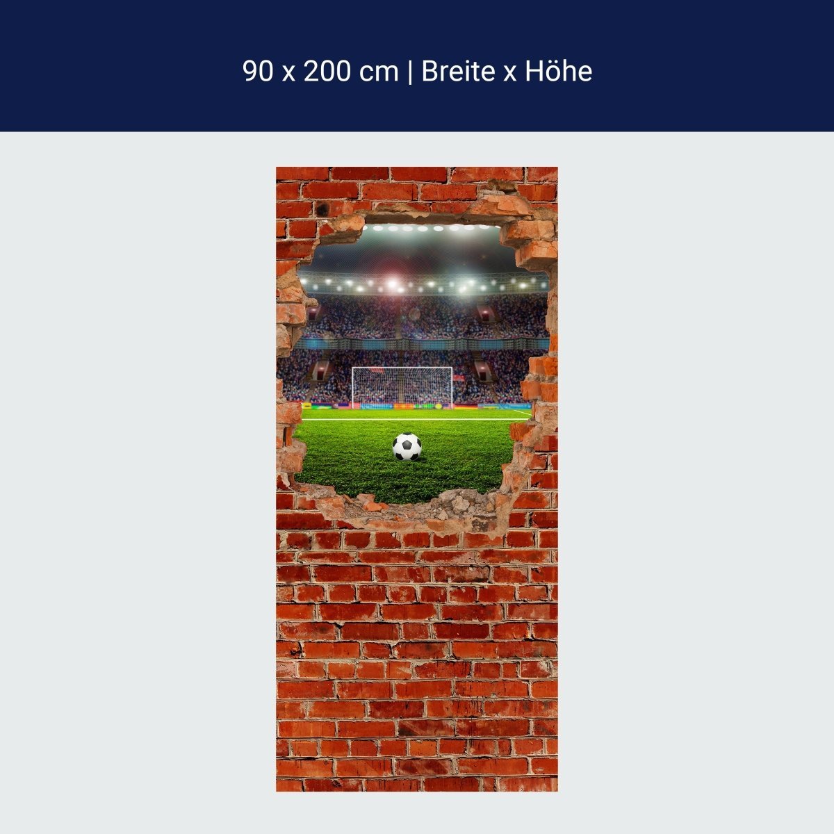 Duschwand Fußballfeld - Roter Backstein M0683 Duschwand Fußballfeld - Roter Backstein M0683