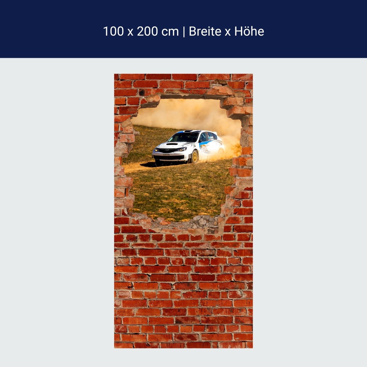Duschwand Rallye Auto - Roter Backstein M0684 Duschwand Rallye Auto - Roter Backstein M0684