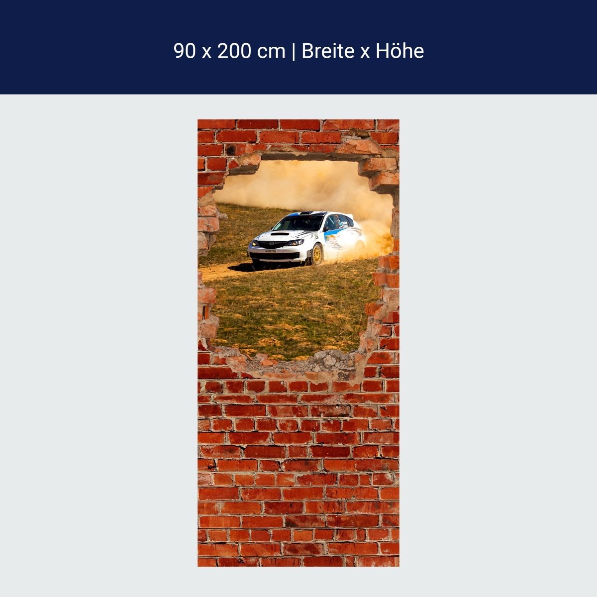 Duschwand Rallye Auto - Roter Backstein M0684 Duschwand Rallye Auto - Roter Backstein M0684