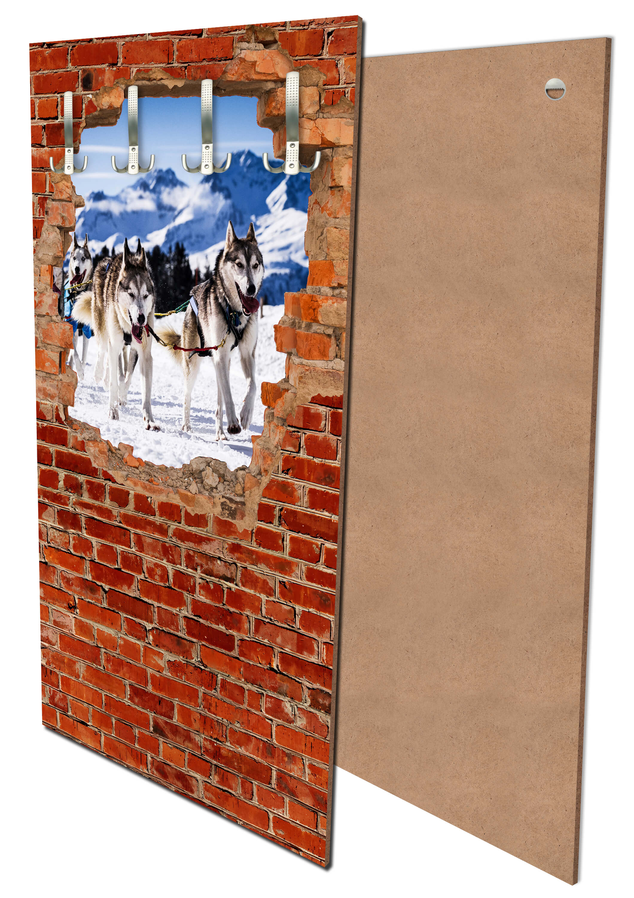 Garderobe Schlittenhunde in Racing - Roter Backstein M0685 entdecken - Bild 1 Garderobe Schlittenhunde in Racing - Roter Backstein M0685 entdecken - Bild 1