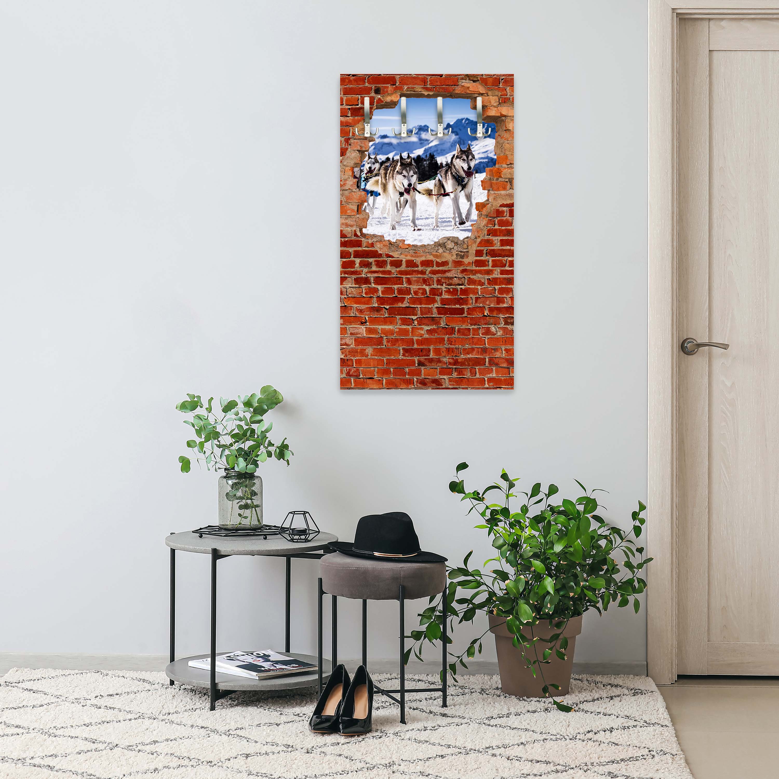 Garderobe Schlittenhunde in Racing - Roter Backstein M0685 entdecken - Bild 5 Garderobe Schlittenhunde in Racing - Roter Backstein M0685 entdecken - Bild 5