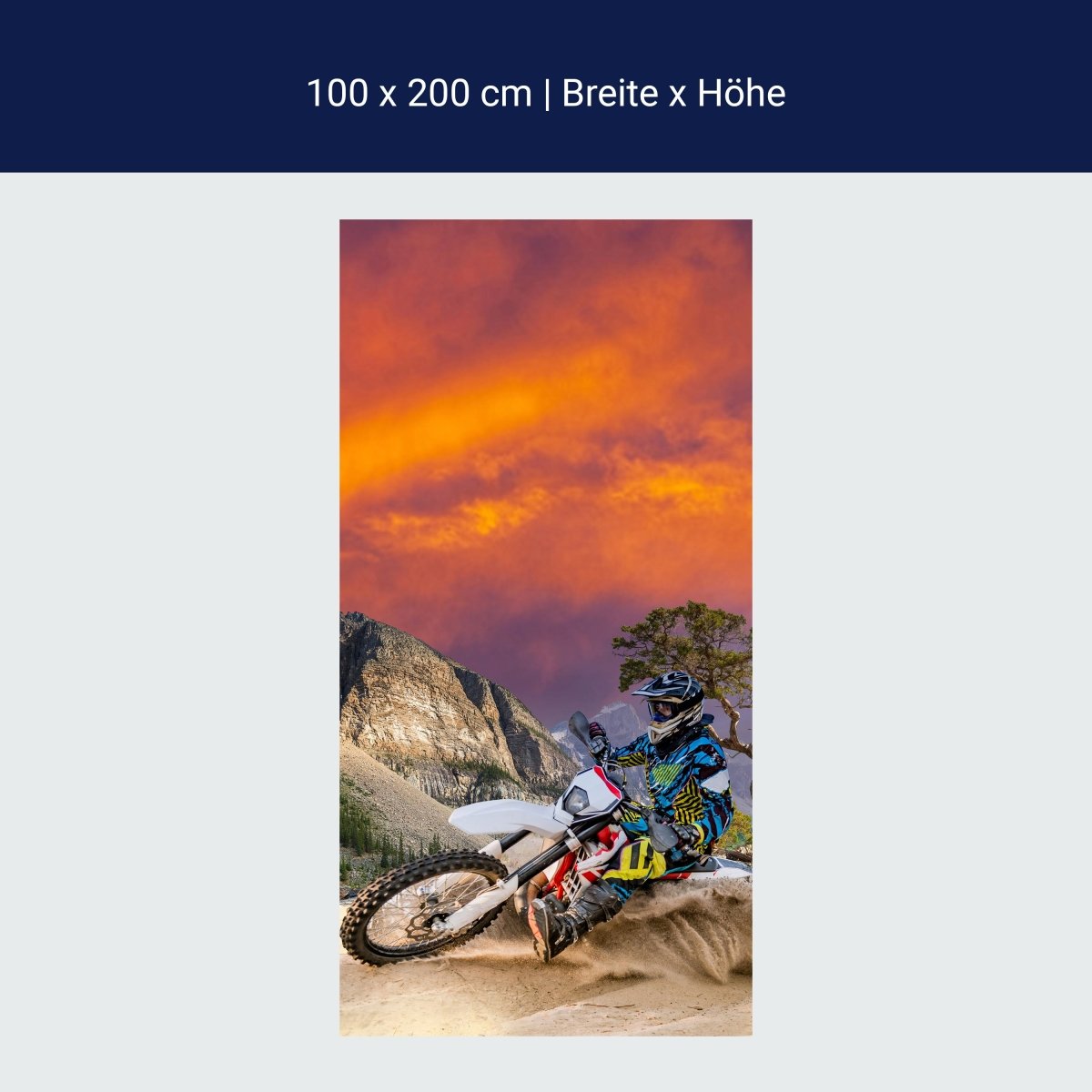 Duschwand Enduro Motorbike Racing M0686 Duschwand Enduro Motorbike Racing M0686