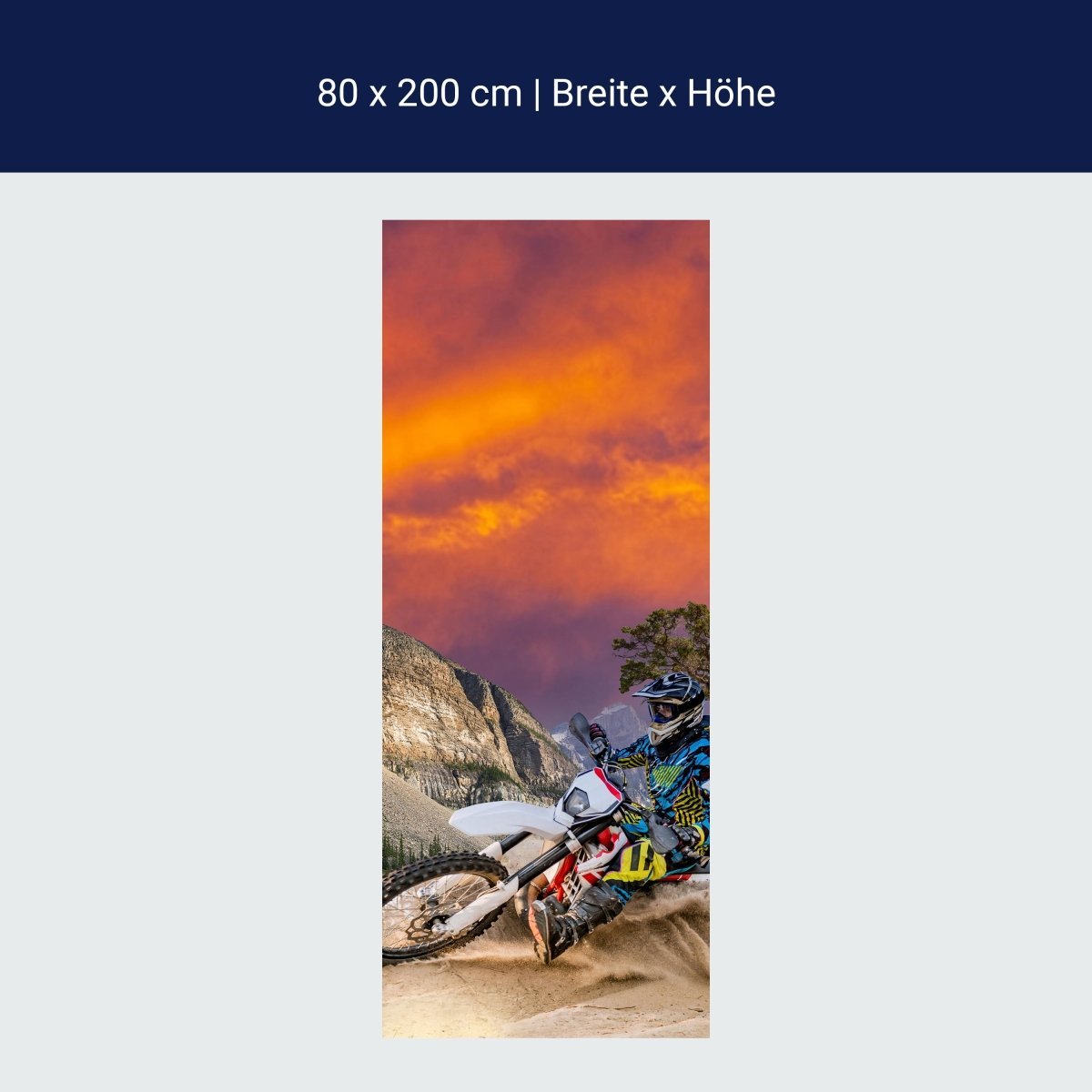 Duschwand Enduro Motorbike Racing M0686 Duschwand Enduro Motorbike Racing M0686