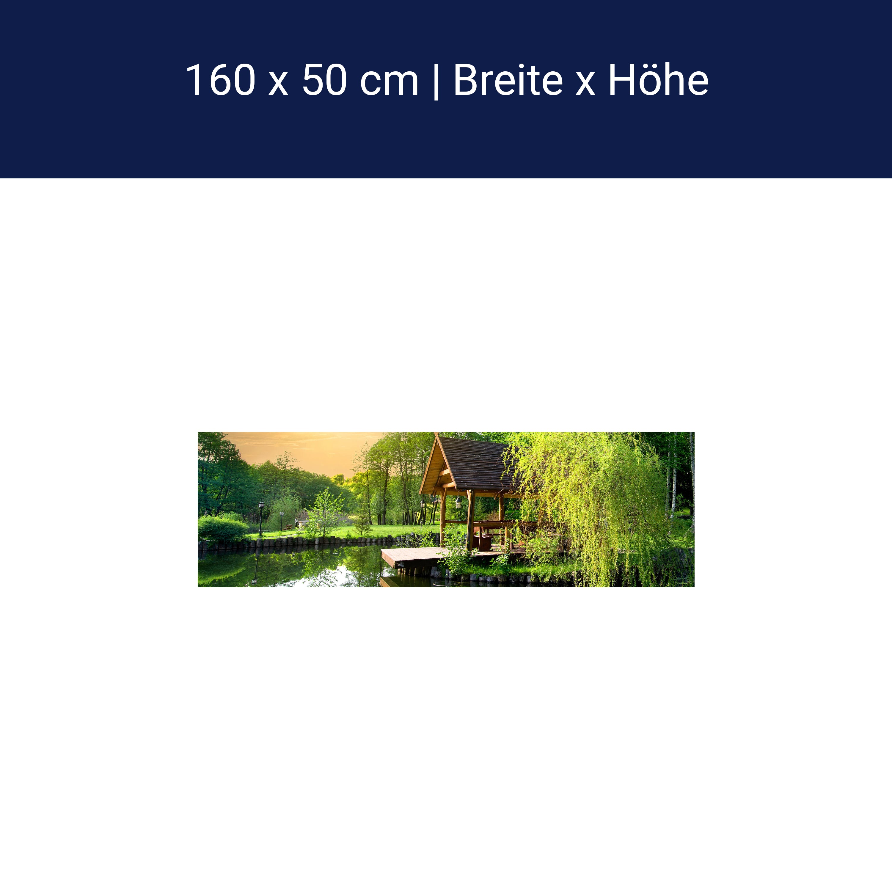 Küchenrückwand Gartenlaube an kleinem See M0694 Küchenrückwand Gartenlaube an kleinem See M0694