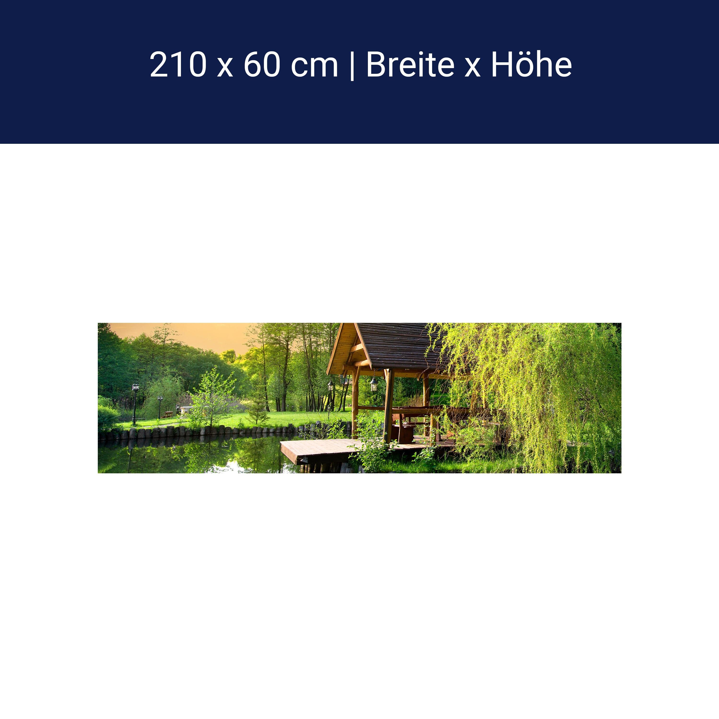 Küchenrückwand Gartenlaube an kleinem See M0694 Küchenrückwand Gartenlaube an kleinem See M0694