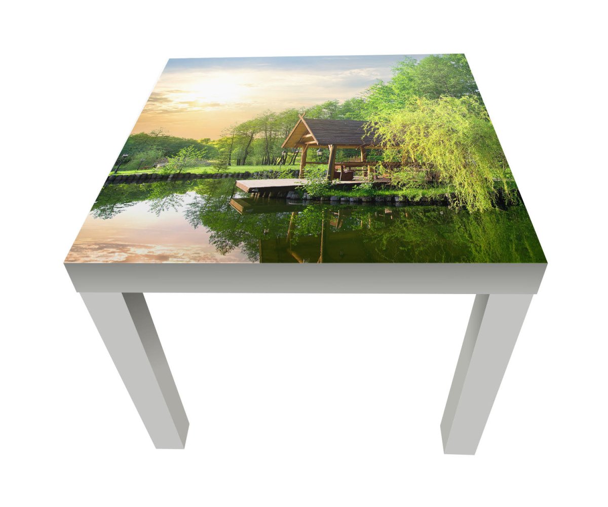 Beistelltisch Gartenlaube an kleinem See M0694 entdecken - Bild 1 Beistelltisch Gartenlaube an kleinem See M0694 entdecken - Bild 1