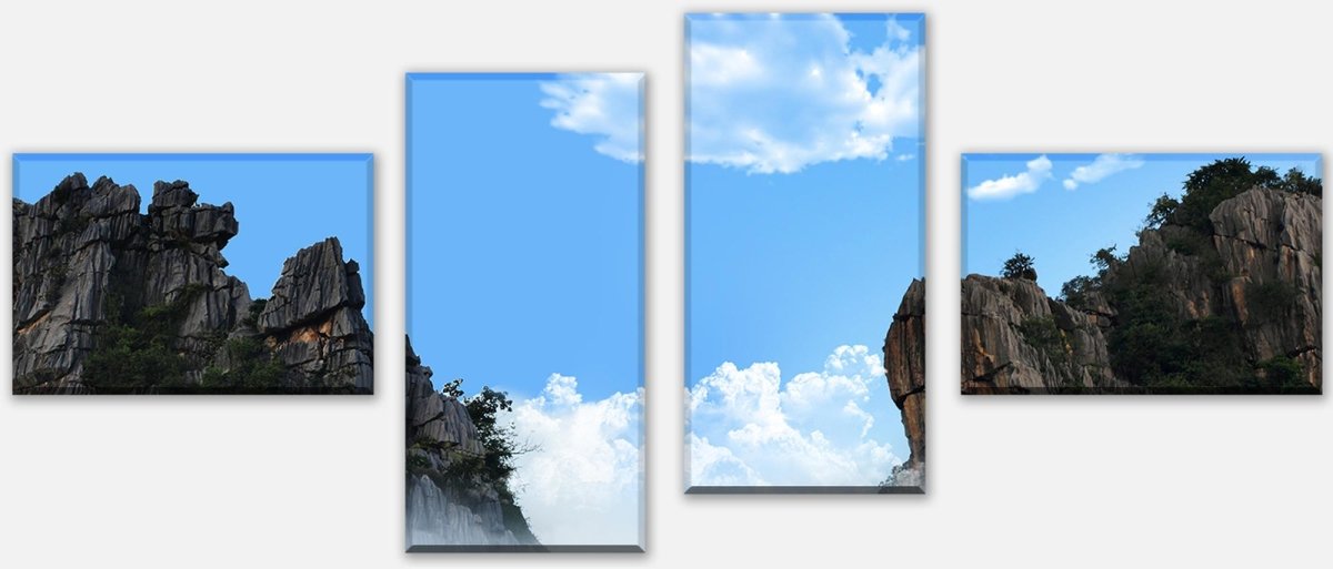 Leinwandbild Mehrteiler Bergspitzen über die Wolken M0699 Leinwandbild Mehrteiler Bergspitzen über die Wolken M0699