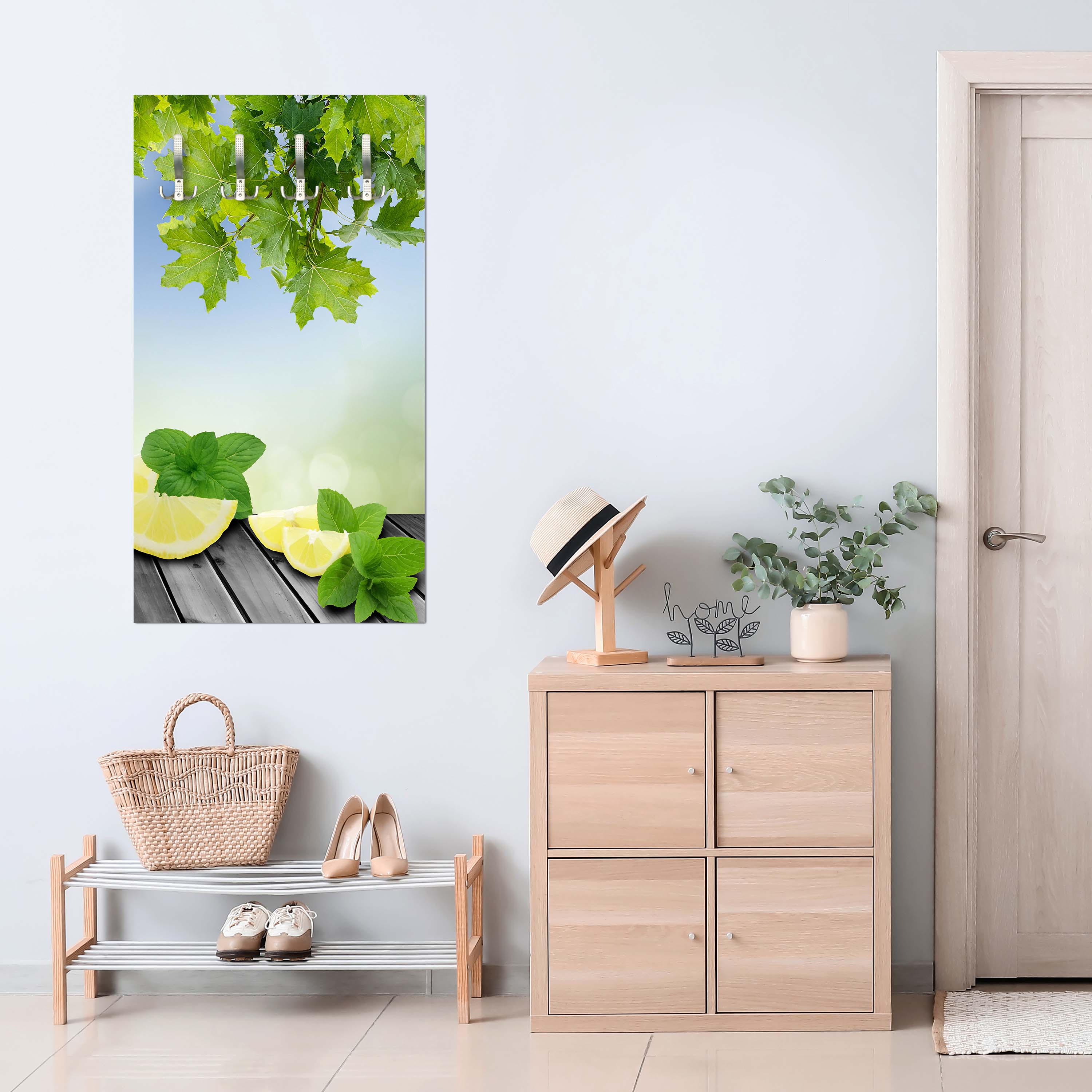 Garderobe Zitronen Grünen Hintergrund M0701 entdecken - Bild 3 Garderobe Zitronen Grünen Hintergrund M0701 entdecken - Bild 3