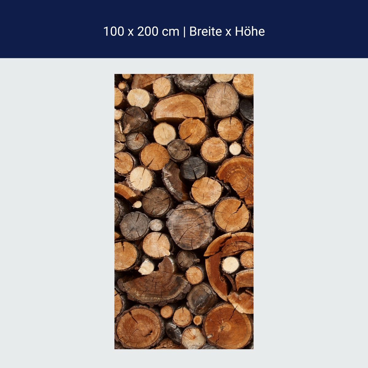 Duschwand Brennholz Haufen M0706 Duschwand Brennholz Haufen M0706