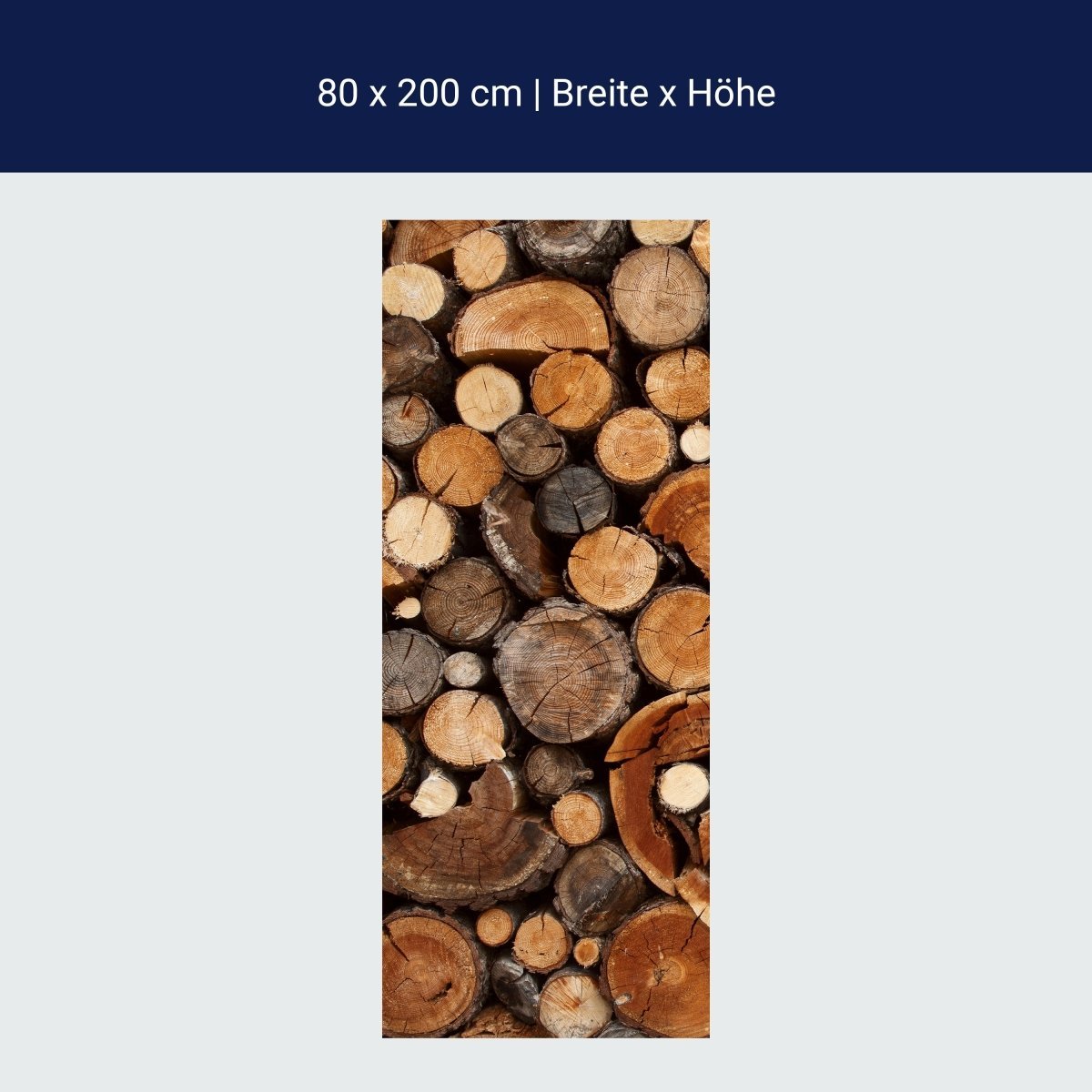 Duschwand Brennholz Haufen M0706 Duschwand Brennholz Haufen M0706