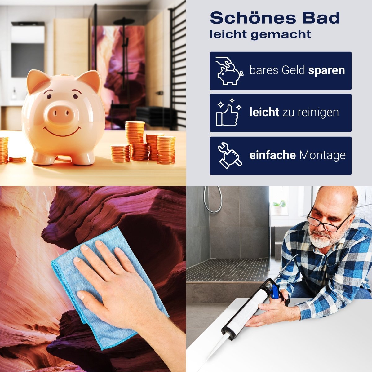 Duschwand Slot Canyon im Grand Escalante, USA M0709 entdecken - Bild 7 Duschwand Slot Canyon im Grand Escalante, USA M0709 entdecken - Bild 7