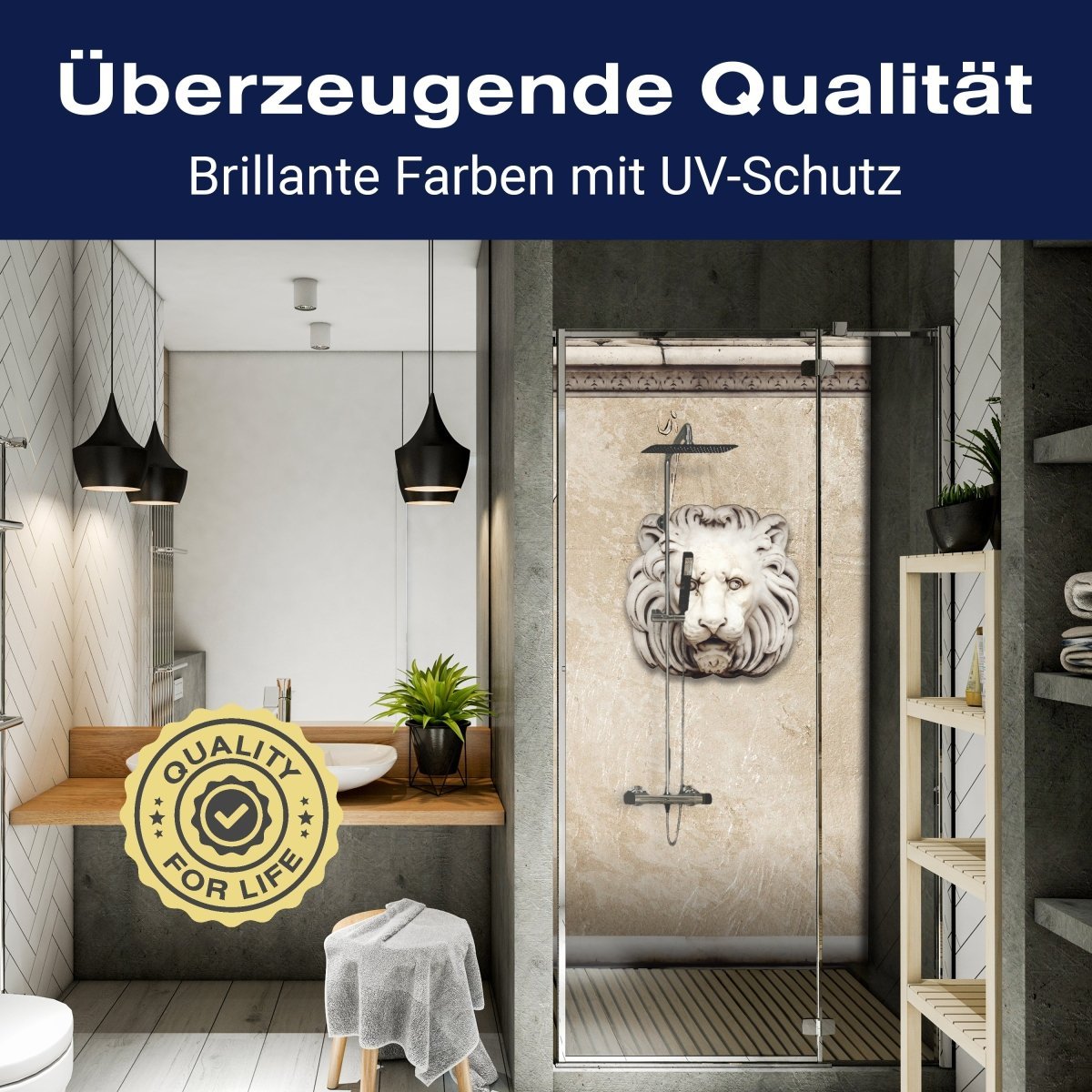 Duschwand Alte Marmor Löwenkopf M0713 entdecken - Bild 2 Duschwand Alte Marmor Löwenkopf M0713 entdecken - Bild 2