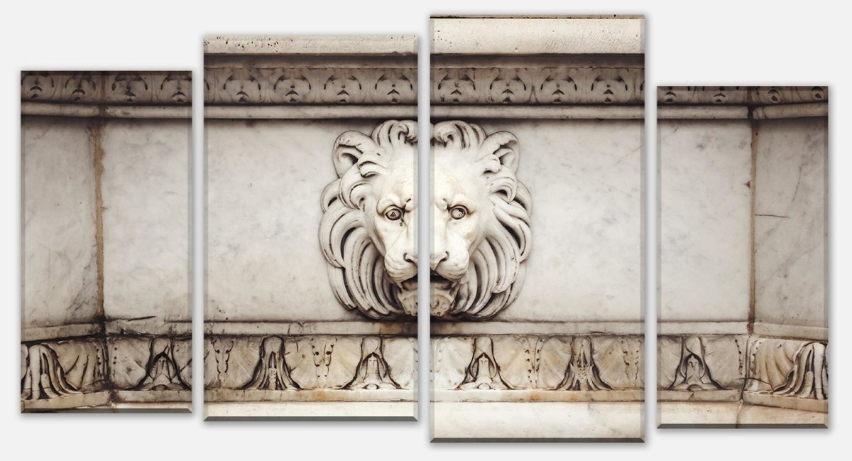 Leinwandbild Mehrteiler Alte Marmor Löwenkopf M0713 Leinwandbild Mehrteiler Alte Marmor Löwenkopf M0713