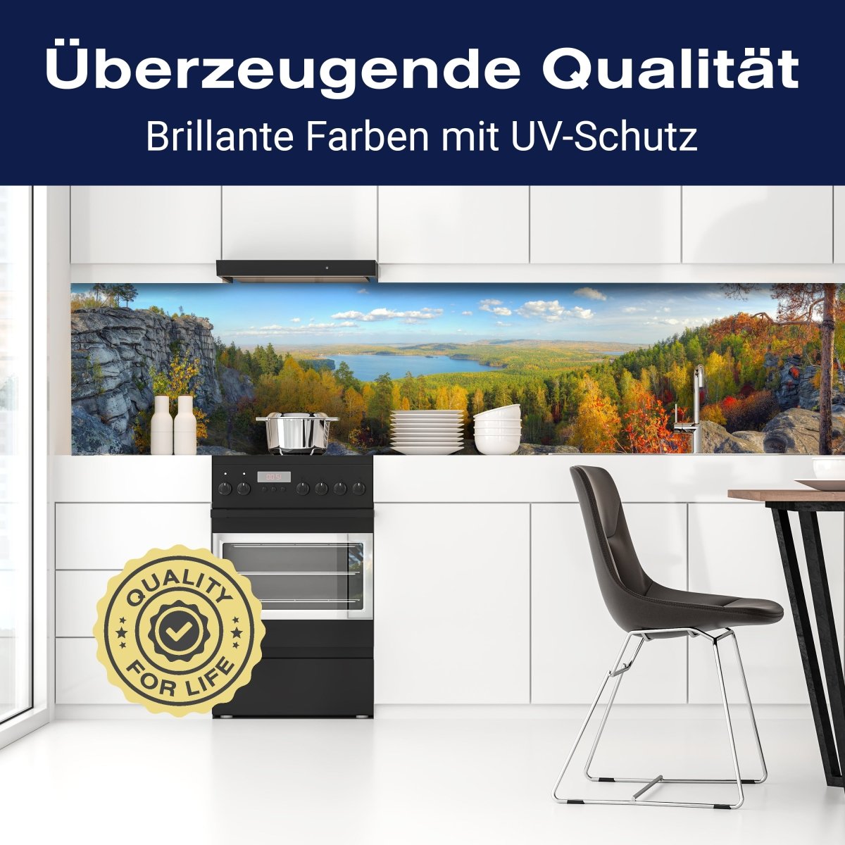 Küchenrückwand Herbstlandschaft mit Bergen und See M0717 entdecken - Bild 2 Küchenrückwand Herbstlandschaft mit Bergen und See M0717 entdecken - Bild 2