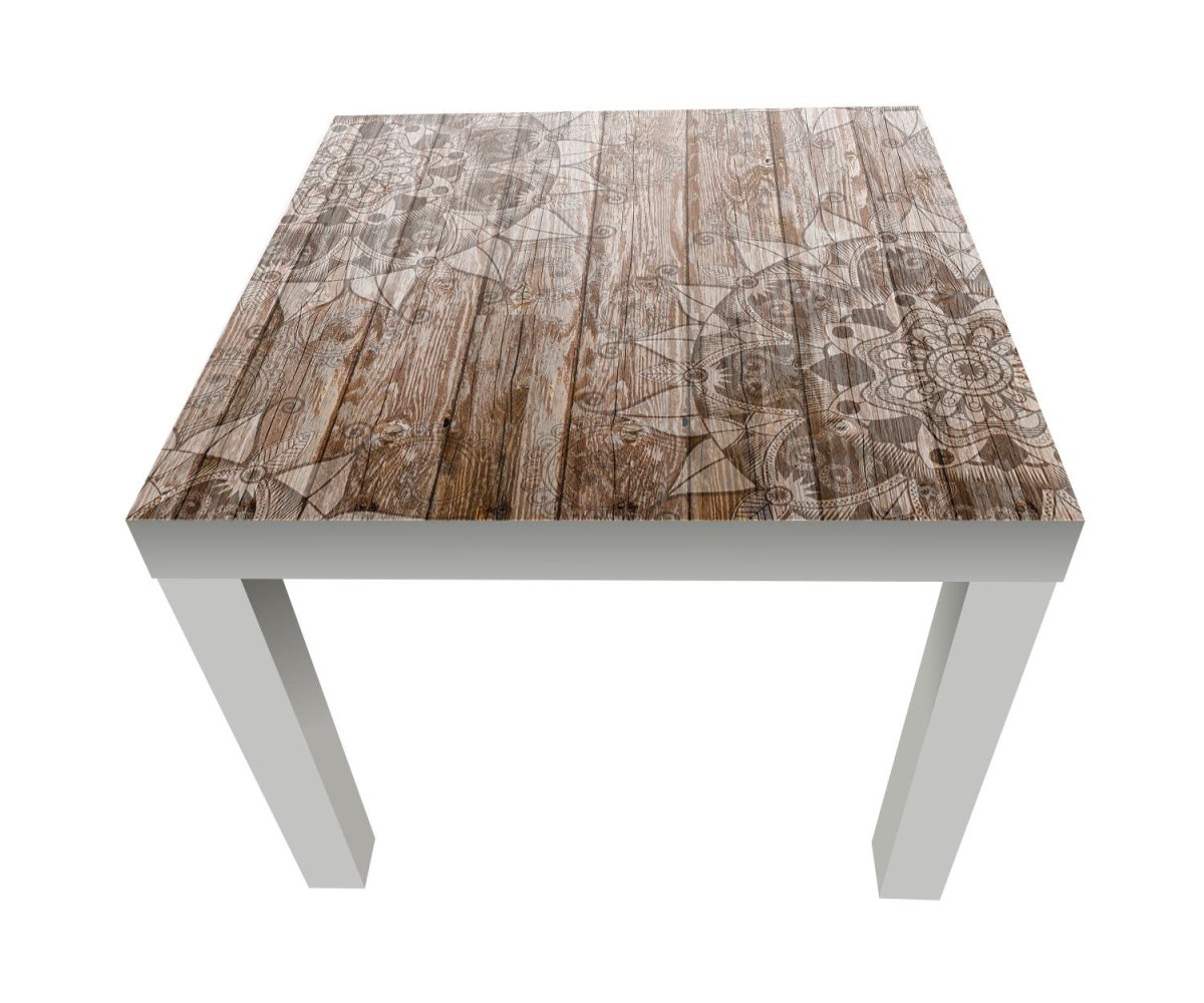 Beistelltisch Holzwand mit Mandalas M0722 entdecken - Bild 1 Beistelltisch Holzwand mit Mandalas M0722 entdecken - Bild 1