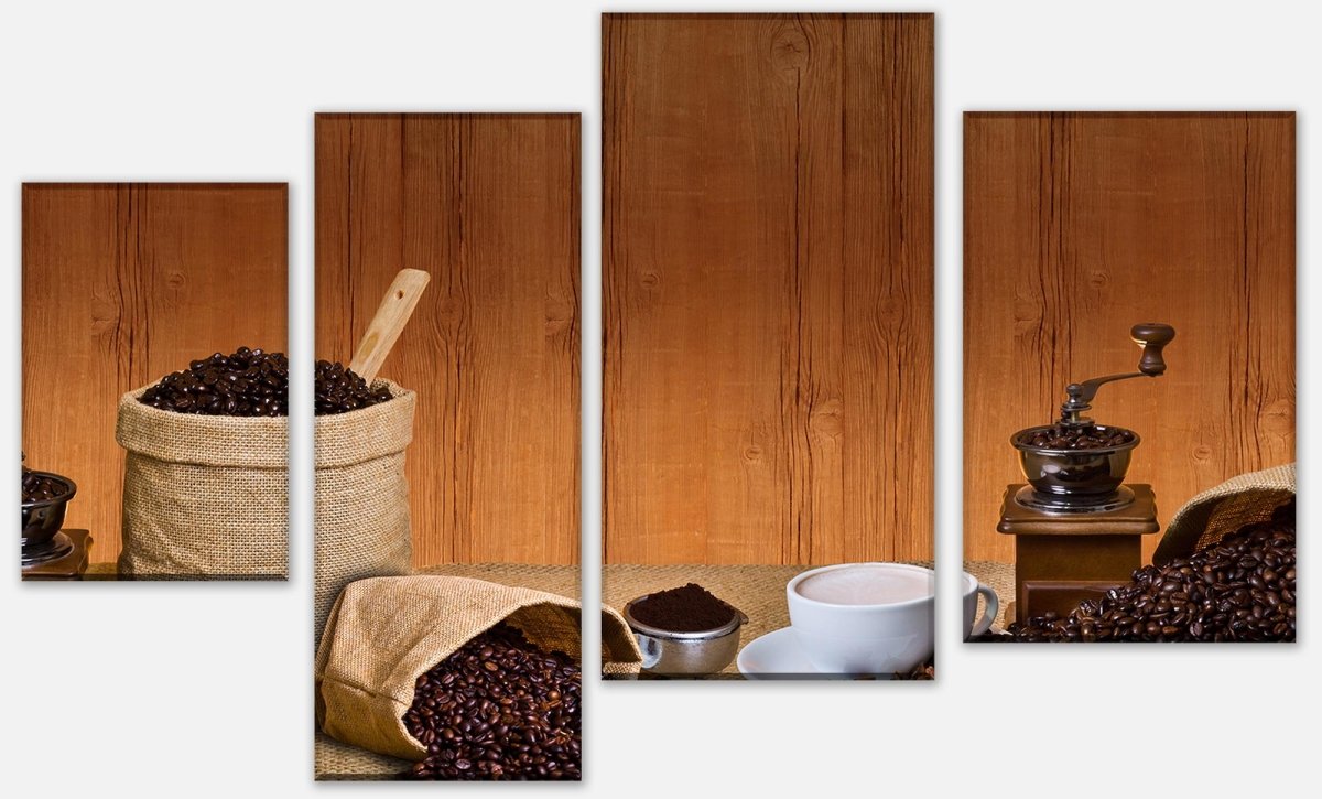 Leinwandbild Mehrteiler Kaffeezeit M0730 Leinwandbild Mehrteiler Kaffeezeit M0730