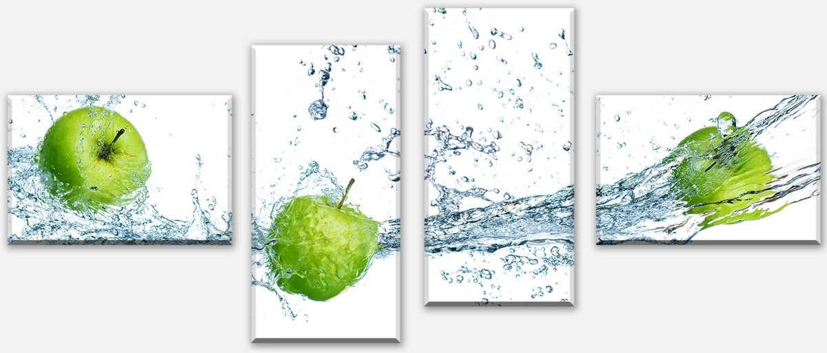 Leinwandbild Mehrteiler grüner Apfel M0736 Leinwandbild Mehrteiler grüner Apfel M0736