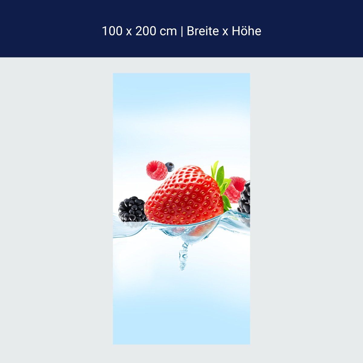 Duschwand Close up Blick frische Beeren M0737 Duschwand Close up Blick frische Beeren M0737