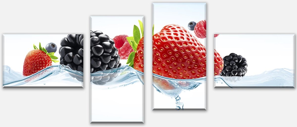 Leinwandbild Mehrteiler Close up Blick frische Beeren M0737 Leinwandbild Mehrteiler Close up Blick frische Beeren M0737