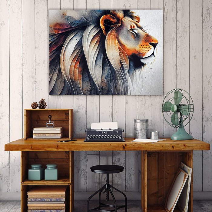Leinwandbild Malerei Löwe Querformat M0737 kaufen - Bild 3 Leinwandbild Malerei Löwe Querformat M0737 kaufen - Bild 3
