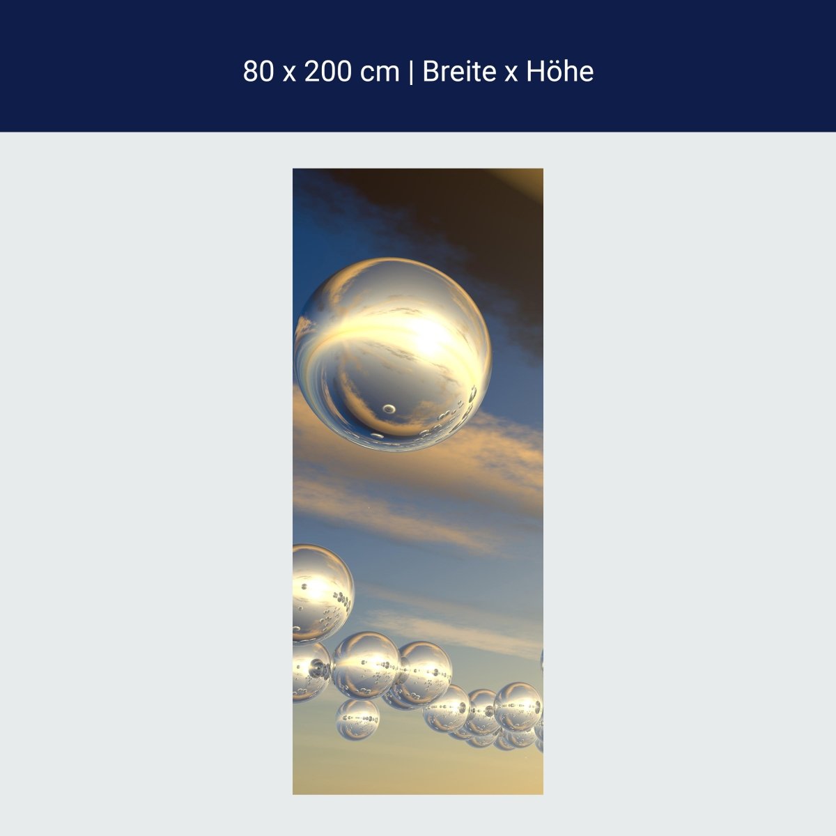 Duschwand Himmel mit futuristischen Sphären M0763 Duschwand Himmel mit futuristischen Sphären M0763