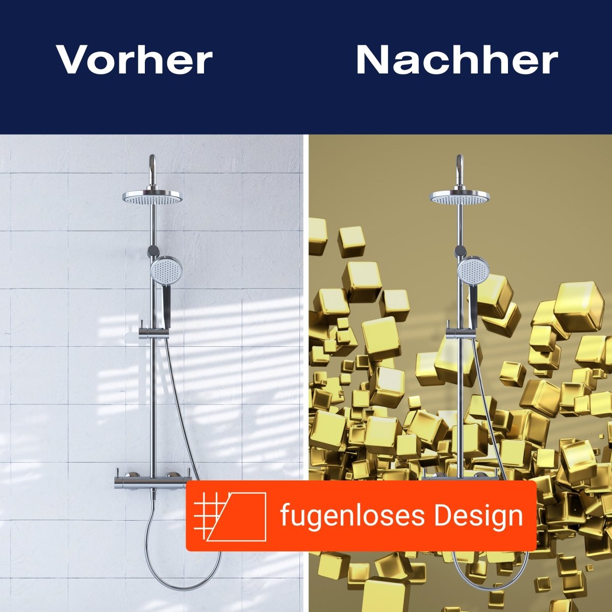 Duschwand Golden Cubes Hintergrund M0765 entdecken - Bild 9 Duschwand Golden Cubes Hintergrund M0765 entdecken - Bild 9