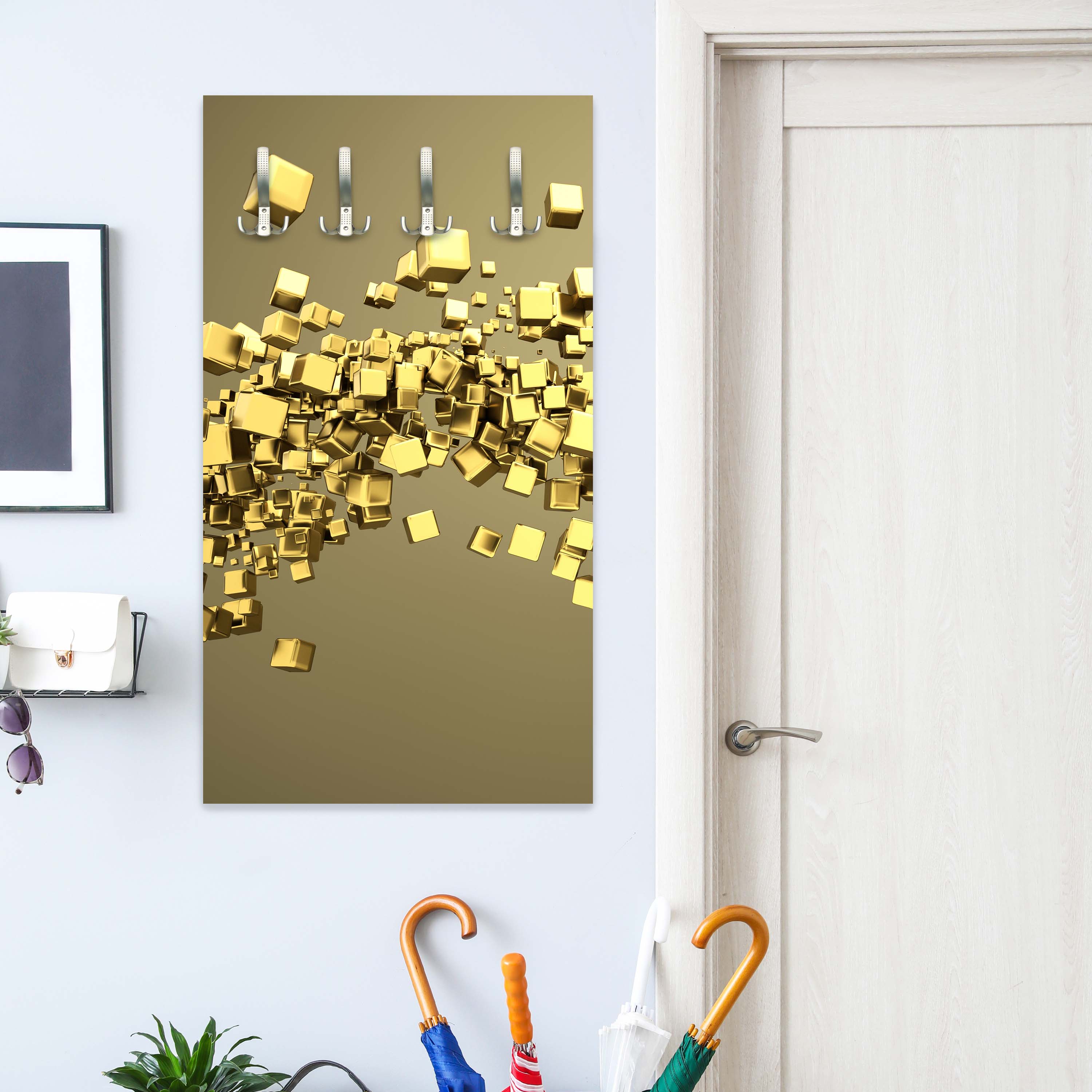 Garderobe Golden Cubes Hintergrund M0765 entdecken - Bild 2 Garderobe Golden Cubes Hintergrund M0765 entdecken - Bild 2