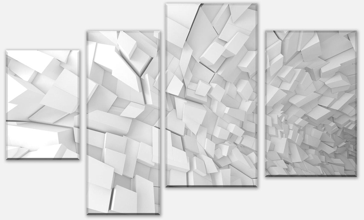 Leinwandbild Mehrteiler Innenmuster mit chaotischen Blöcken M0767 Leinwandbild Mehrteiler Innenmuster mit chaotischen Blöcken M0767