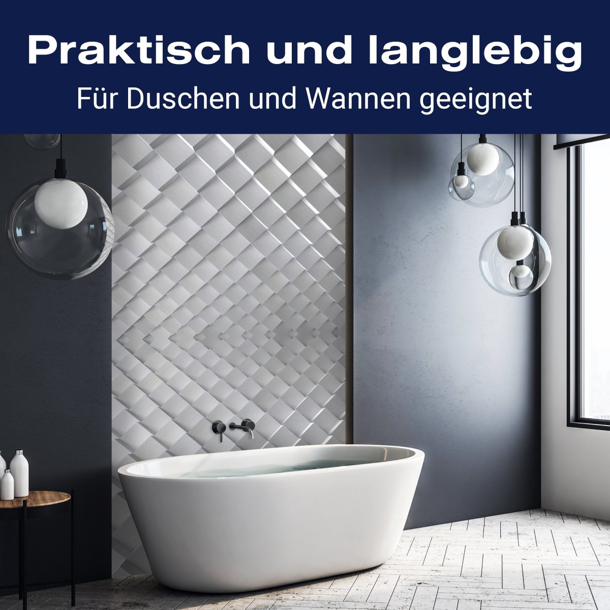 Duschwand Eine abstrakte Metallkulisse M0769 entdecken - Bild 3 Duschwand Eine abstrakte Metallkulisse M0769 entdecken - Bild 3