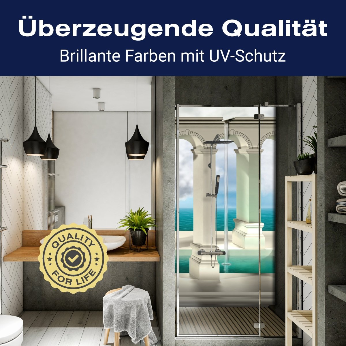 Duschwand optische Täuschung eines Wasserfalls M0774 entdecken - Bild 2 Duschwand optische Täuschung eines Wasserfalls M0774 entdecken - Bild 2