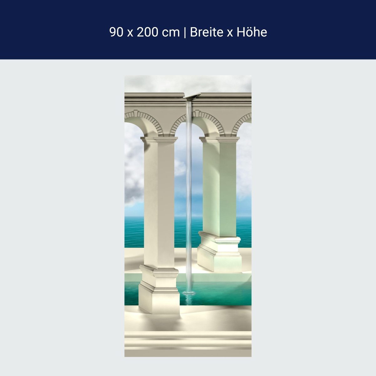 Duschwand optische Täuschung eines Wasserfalls M0774 Duschwand optische Täuschung eines Wasserfalls M0774