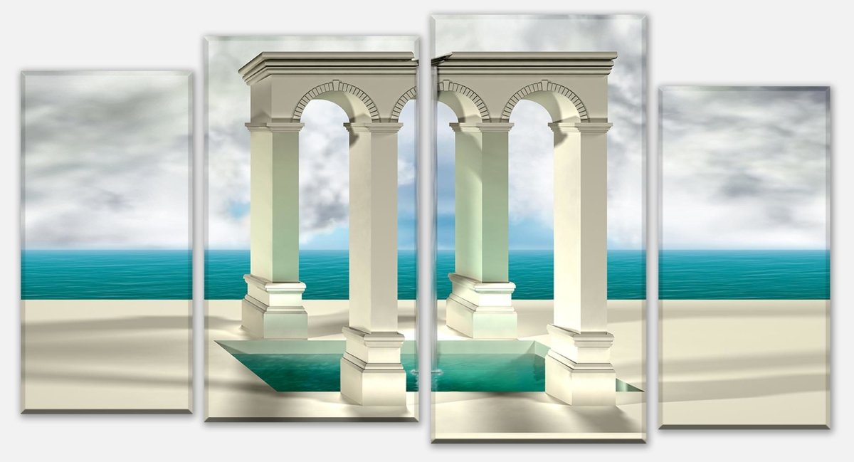 Leinwandbild Mehrteiler optische Täuschung eines Wasserfalls M0774 Leinwandbild Mehrteiler optische Täuschung eines Wasserfalls M0774