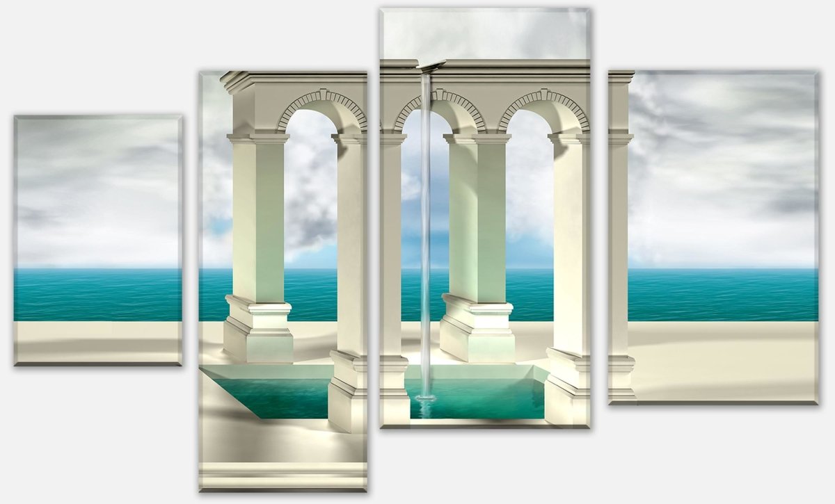 Leinwandbild Mehrteiler optische Täuschung eines Wasserfalls M0774 Leinwandbild Mehrteiler optische Täuschung eines Wasserfalls M0774