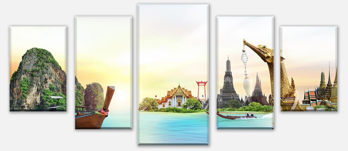 Leinwandbild Mehrteiler Tourist Thailand Zusammensetzung M0776 entdecken - Bild 1 Leinwandbild Mehrteiler Tourist Thailand Zusammensetzung M0776 entdecken - Bild 1
