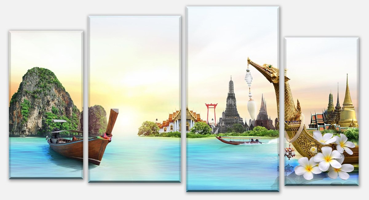 Leinwandbild Mehrteiler Tourist Thailand Zusammensetzung M0776 Leinwandbild Mehrteiler Tourist Thailand Zusammensetzung M0776