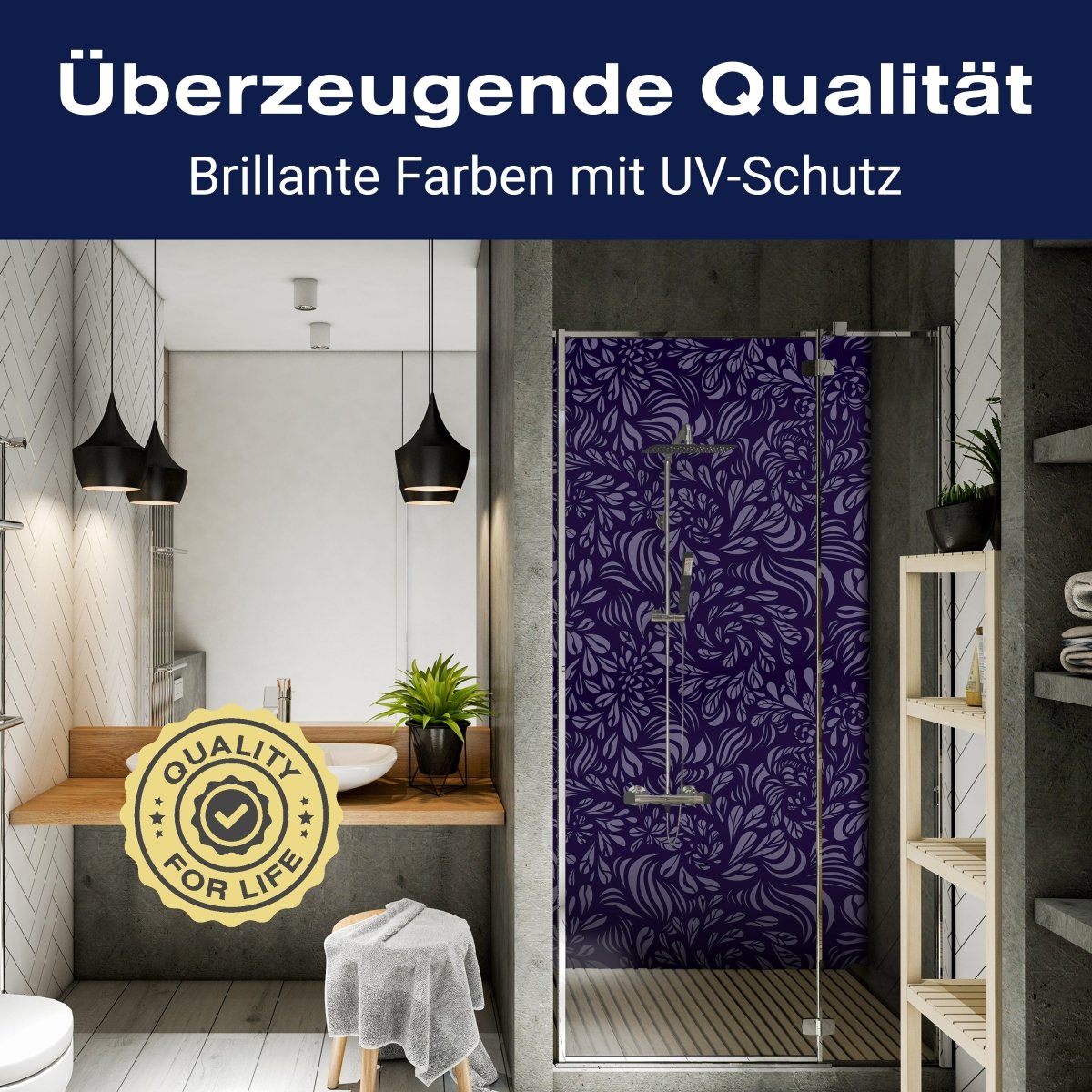 Duschwand Abstraktes Fantasie Blumenmuster M0778 entdecken - Bild 2 Duschwand Abstraktes Fantasie Blumenmuster M0778 entdecken - Bild 2