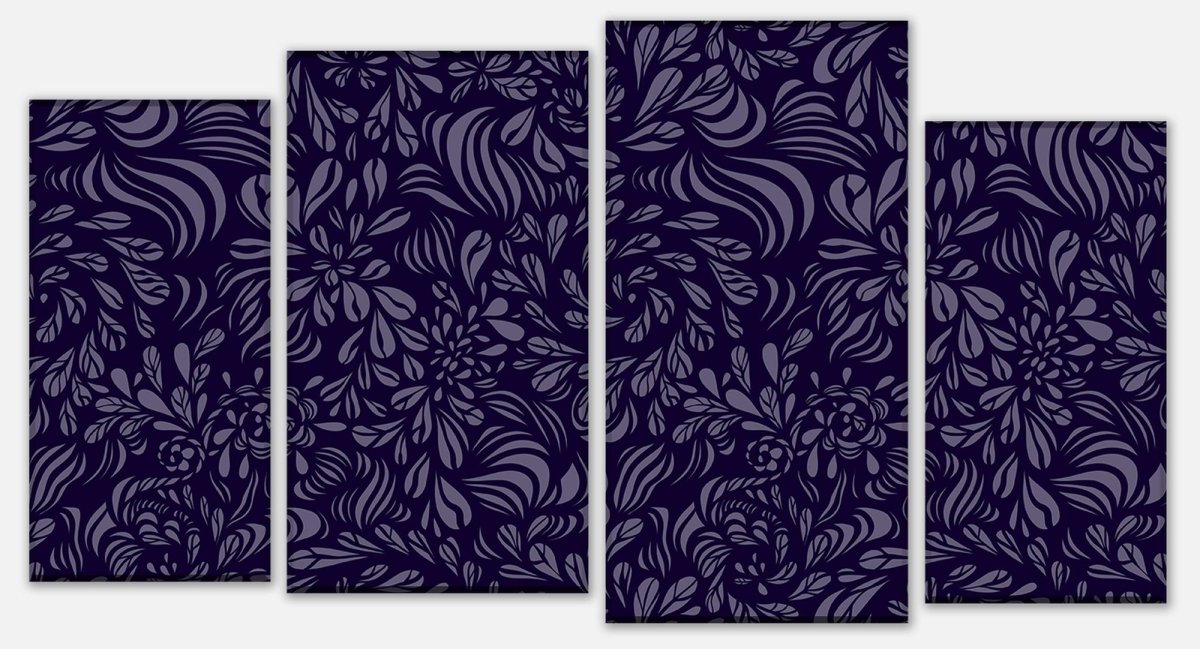 Leinwandbild Mehrteiler Abstraktes Fantasie Blumenmuster M0778 Leinwandbild Mehrteiler Abstraktes Fantasie Blumenmuster M0778