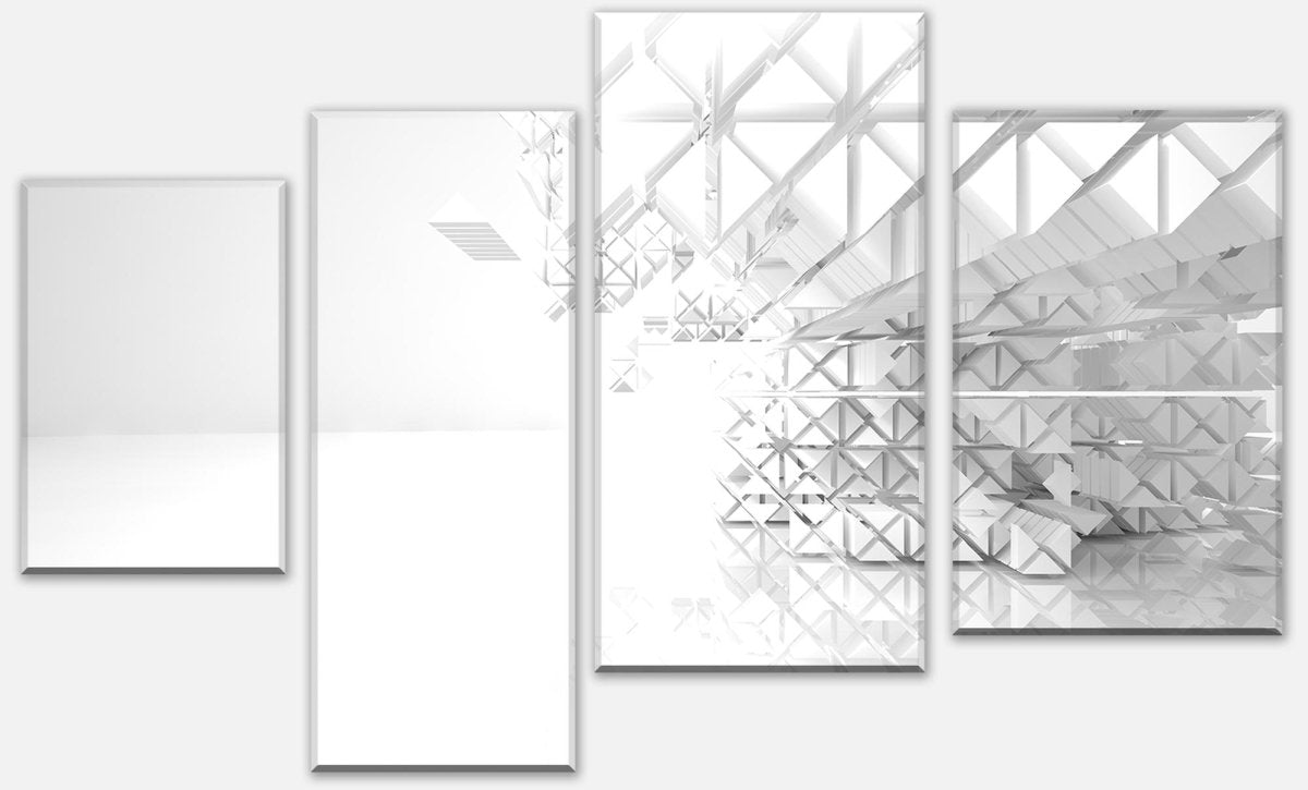 Leinwandbild Mehrteiler Weiße Architektur Raumerweiterung M0790 Leinwandbild Mehrteiler Weiße Architektur Raumerweiterung M0790