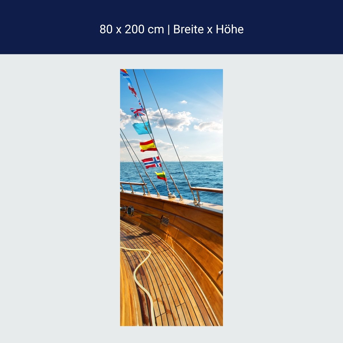 Duschwand Yacht im Meer an sonnigen Tag M0795 Duschwand Yacht im Meer an sonnigen Tag M0795