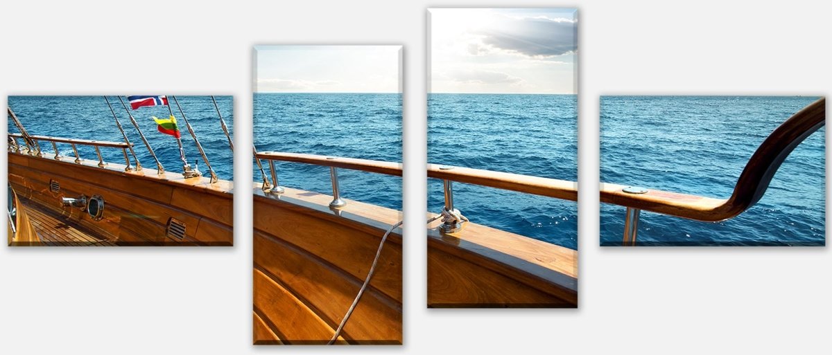 Leinwandbild Mehrteiler Yacht im Meer an sonnigen Tag M0795 Leinwandbild Mehrteiler Yacht im Meer an sonnigen Tag M0795